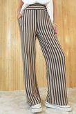 Shoreditch Stripe Lounge Flare Trouser Chocolate & Latte -